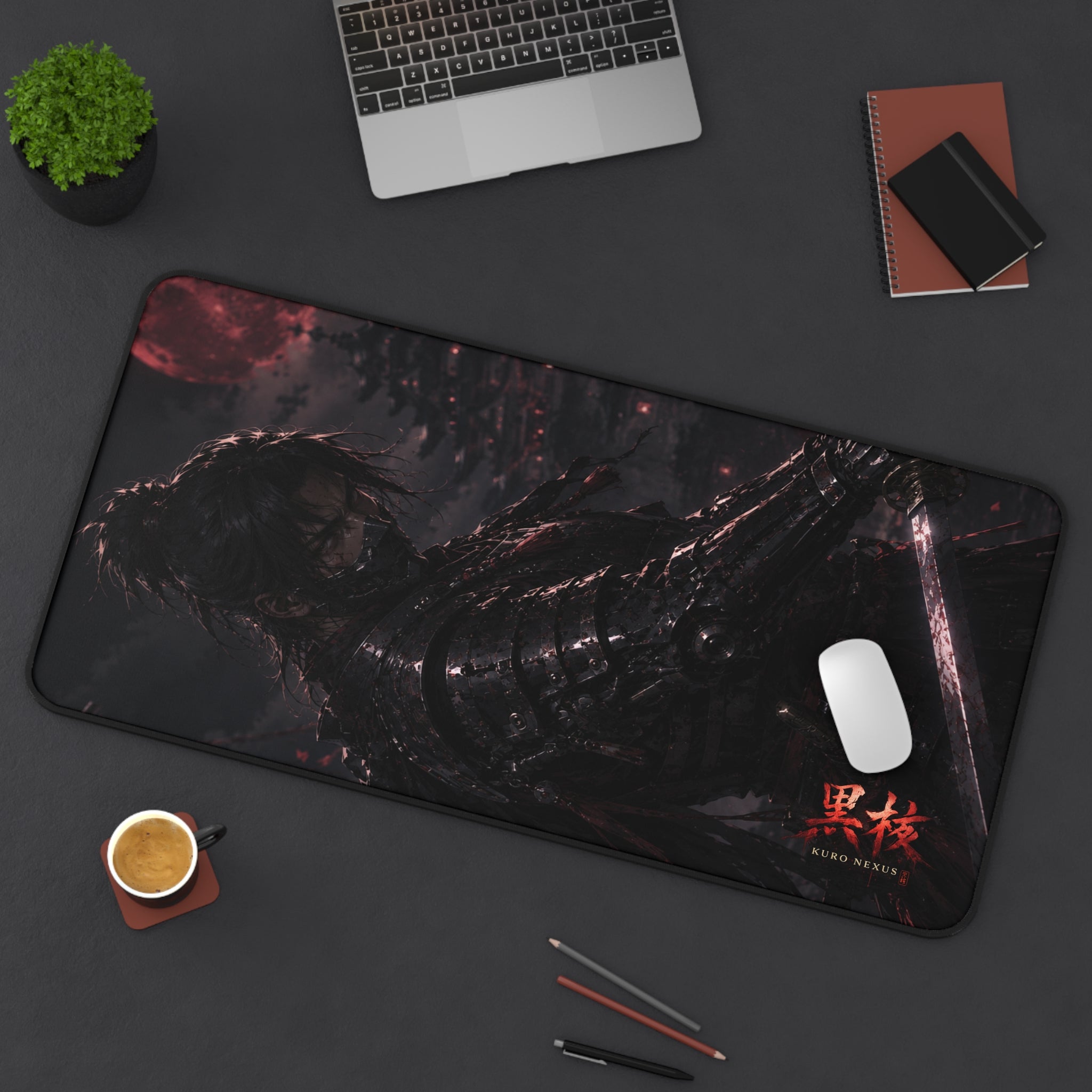 Blood Moon Samurai Desk Mat