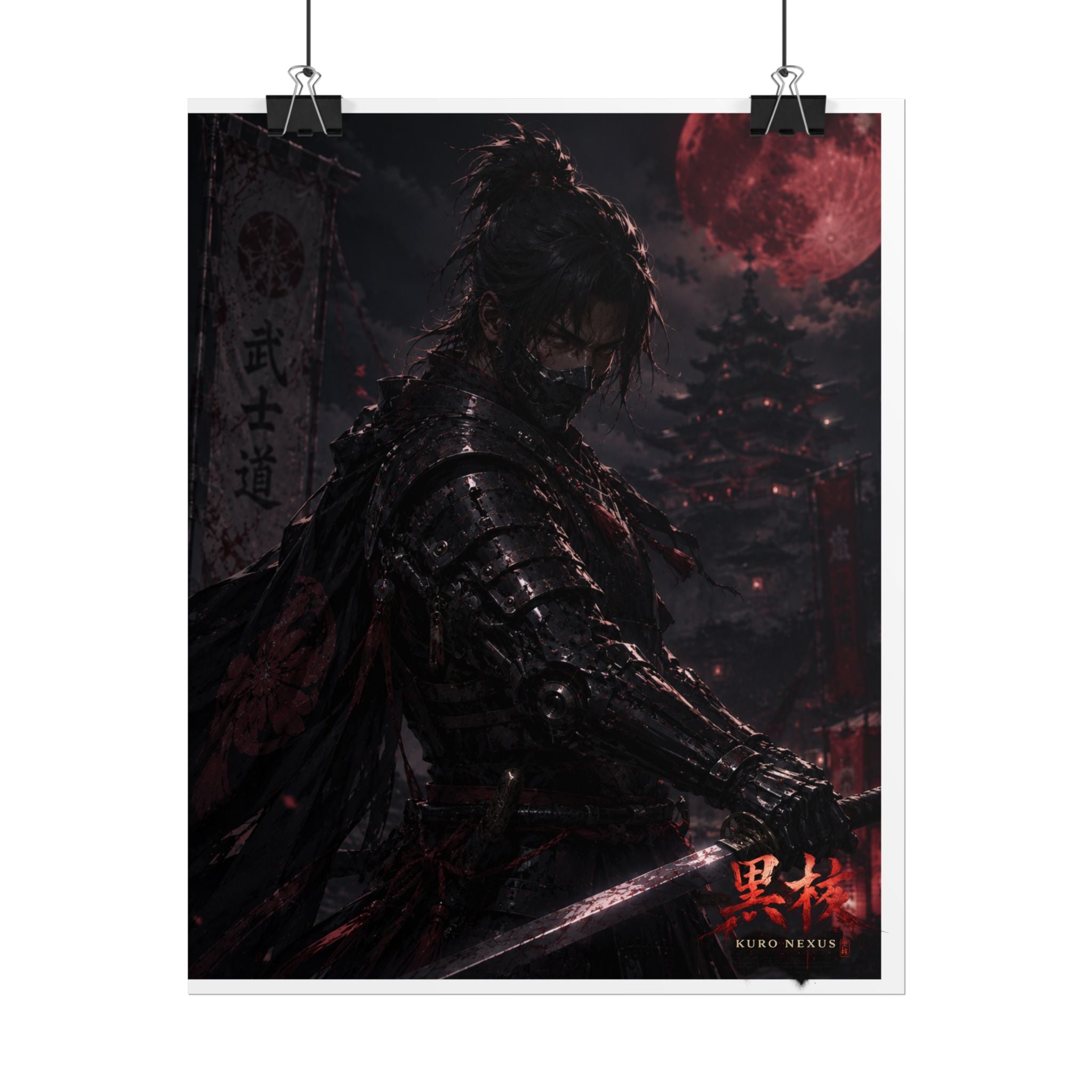Blood Moon Samurai Posters