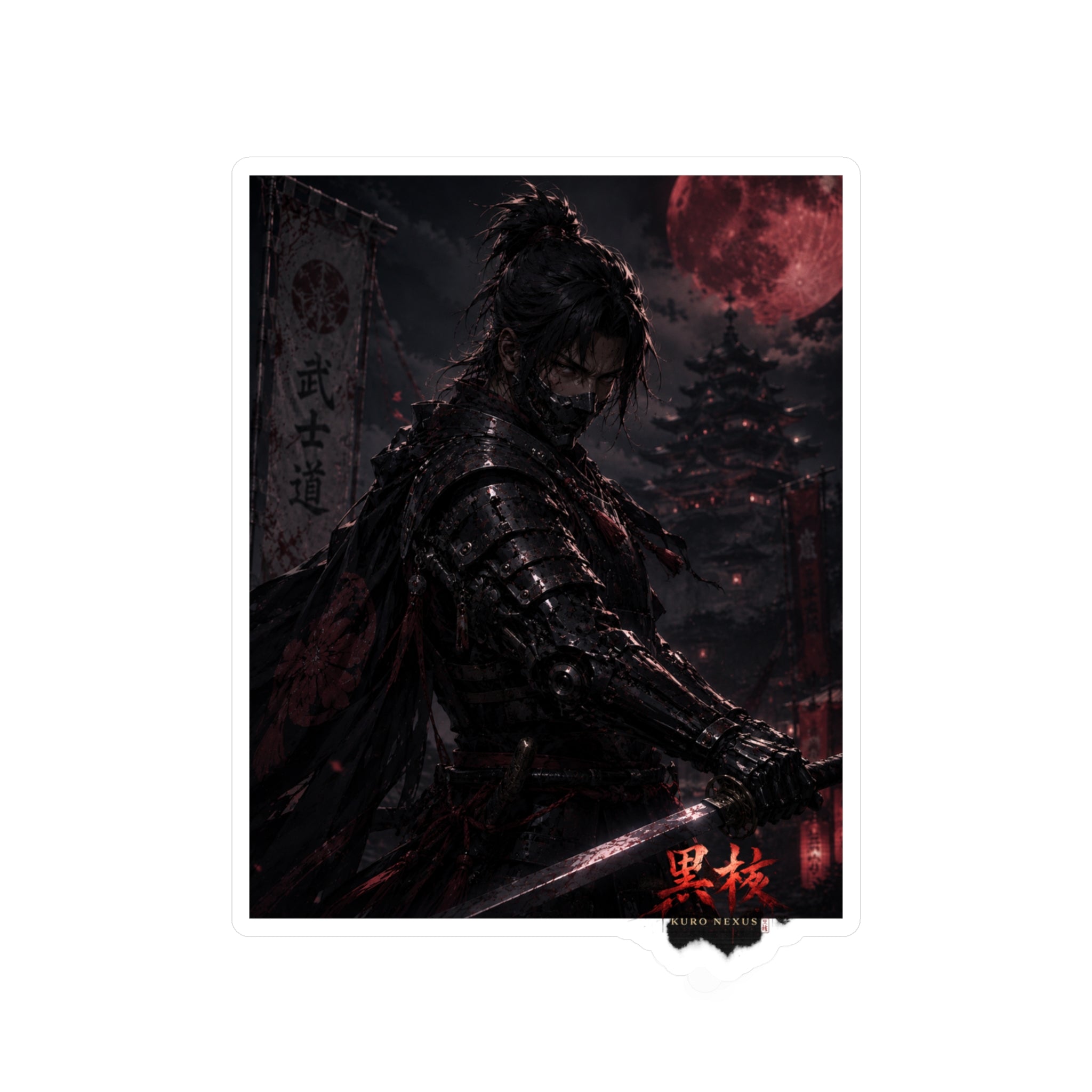 Blood Moon Samurai Sticker