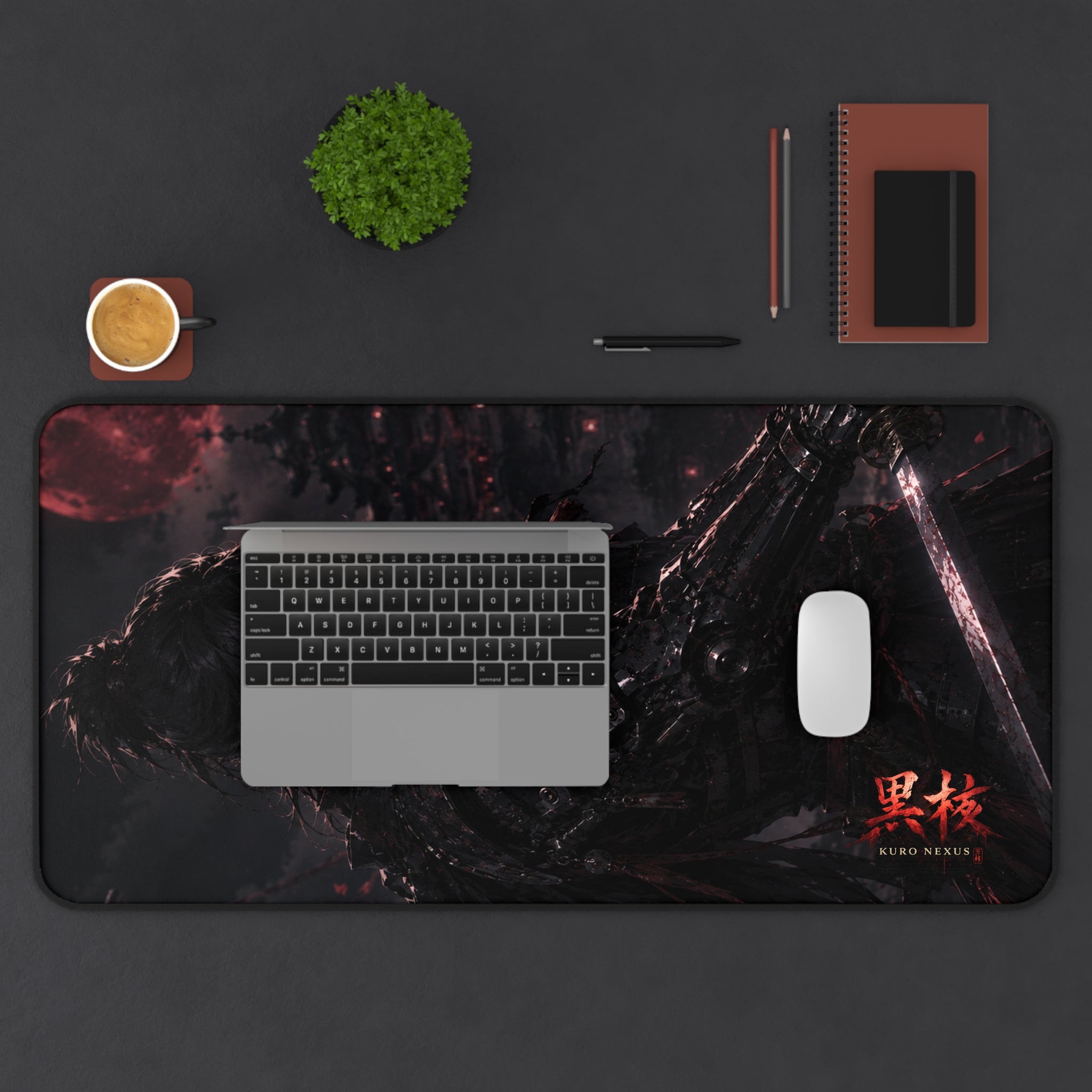 Blood Moon Samurai Desk Mat